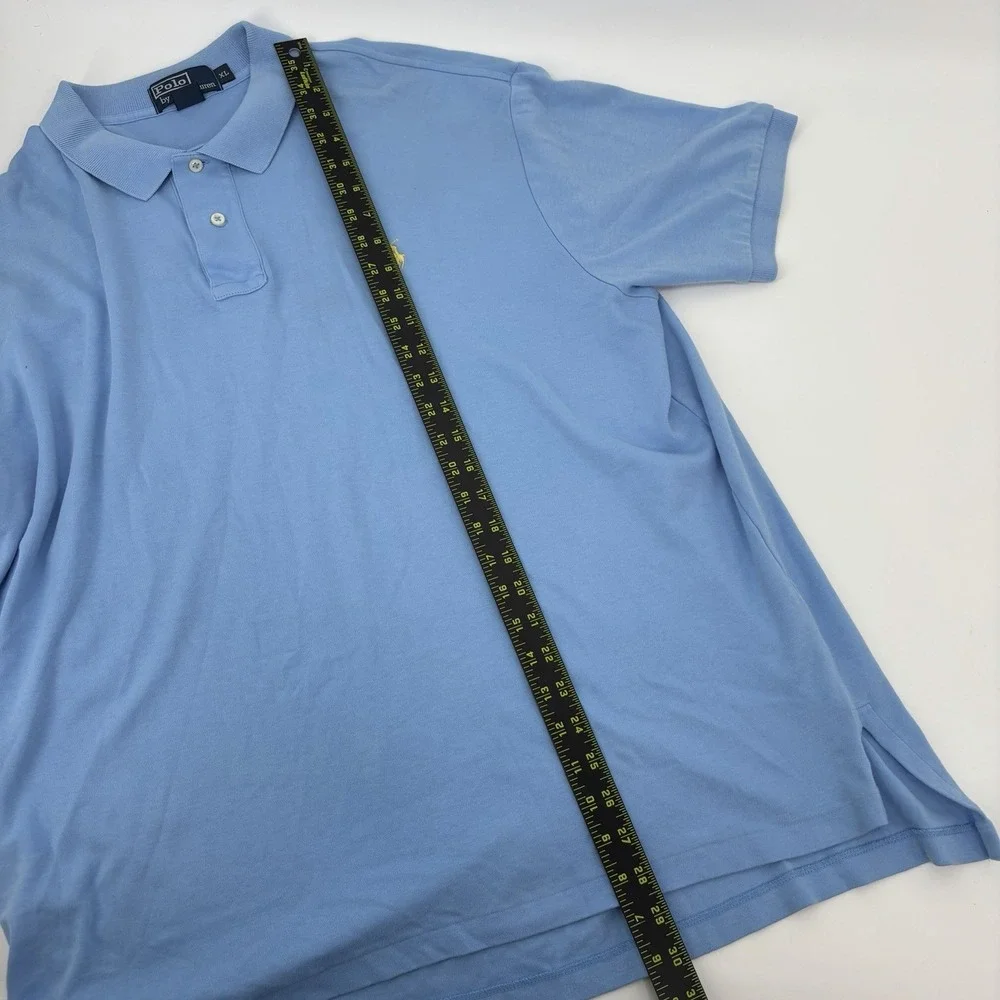 Polo Ralph‎ Lauren Light Blue Polo Shirt Men's Size XL Gold Pony Short Sleeve